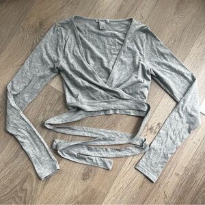 Forever21 Grey Wrap Top